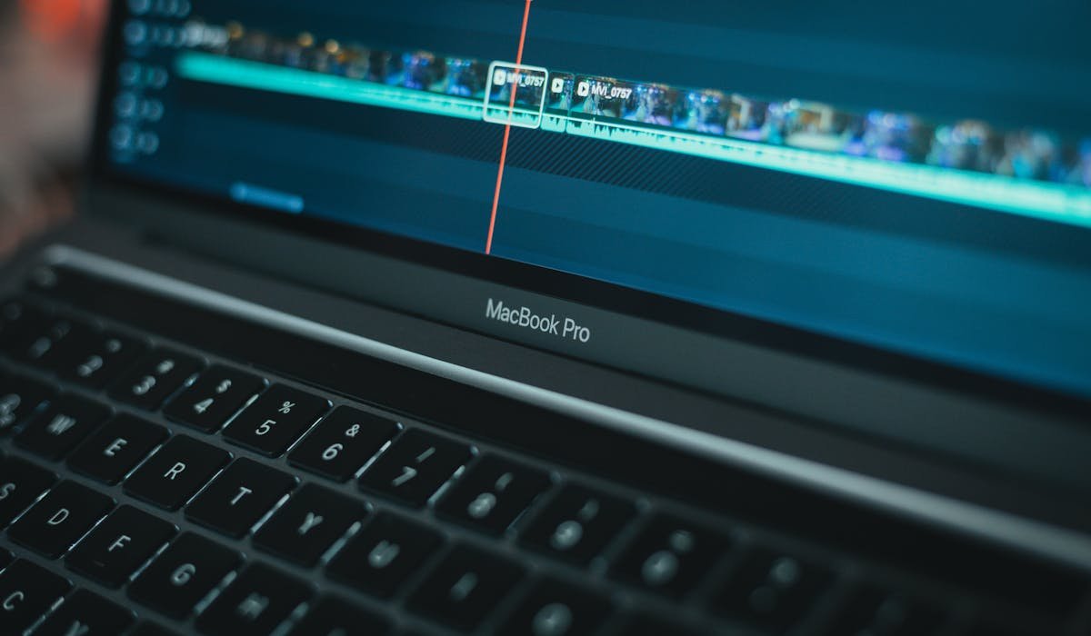 Computer screen showing video editing timeline - best free video editors 2026