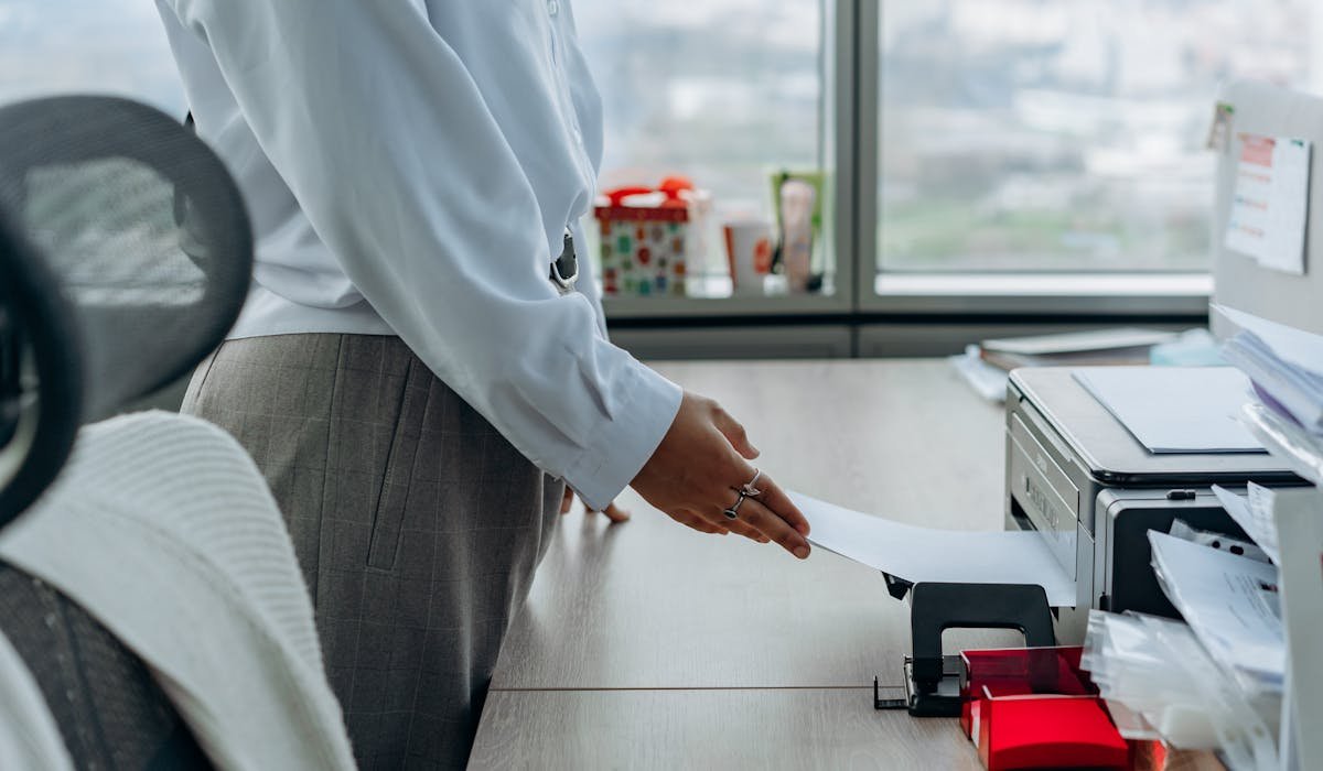 Office printer with paper - how to find printer IP address on network