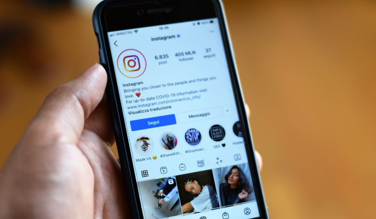 Phone showing Instagram app - how to recover deleted messages on Instagram